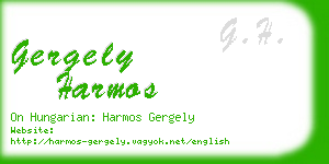 gergely harmos business card